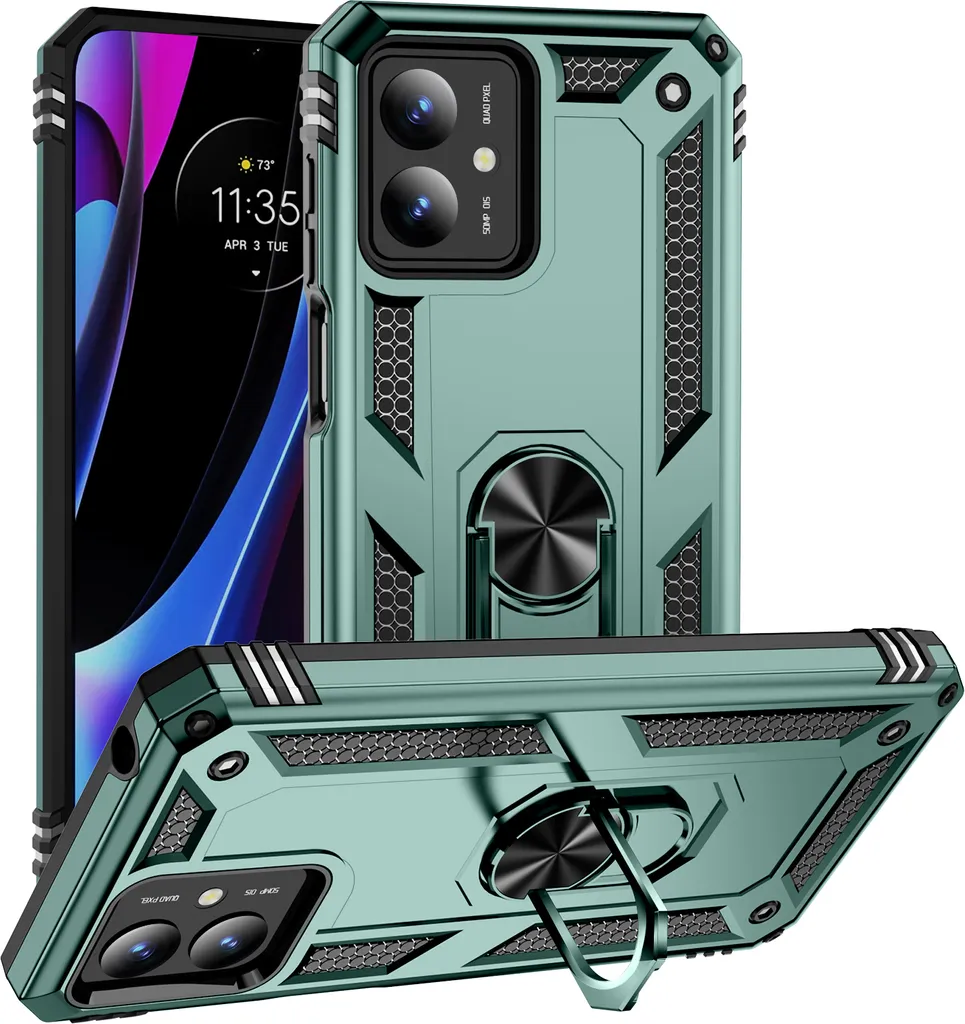 Cover per Motorola Moto G14 Verde con Supporto per Video e Auto