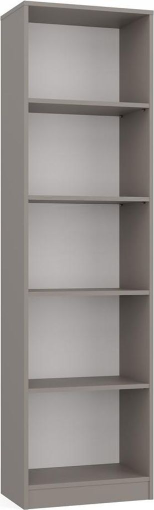 Schmales Bücherregal RAUNO – 50 cm, grau Produktbild 