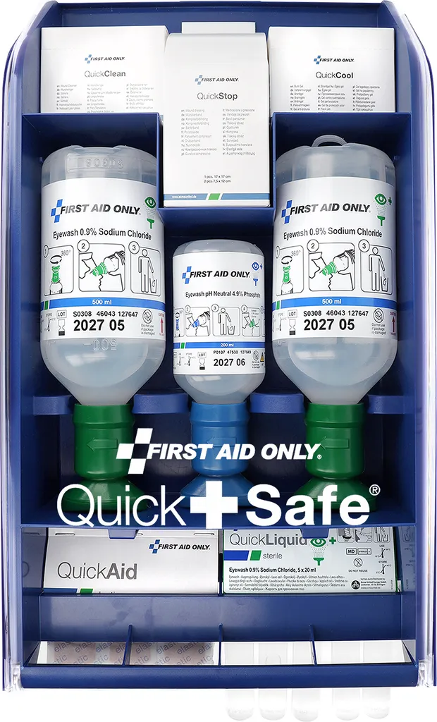 Mallette de secours Quick Safe bleue pour soins d'urgence DIN EN 15154