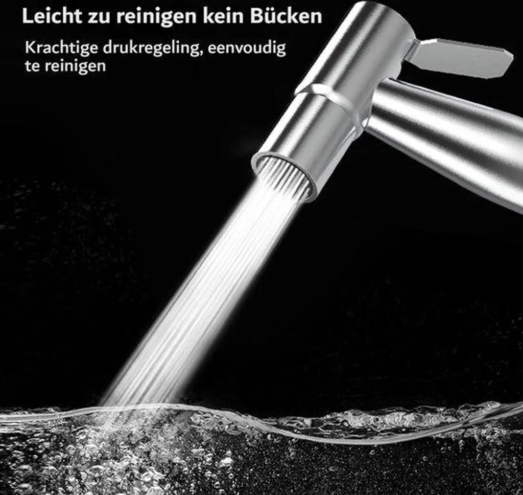 Douchette bidet inox 304 anti-rayure haute pression pour salle de bain