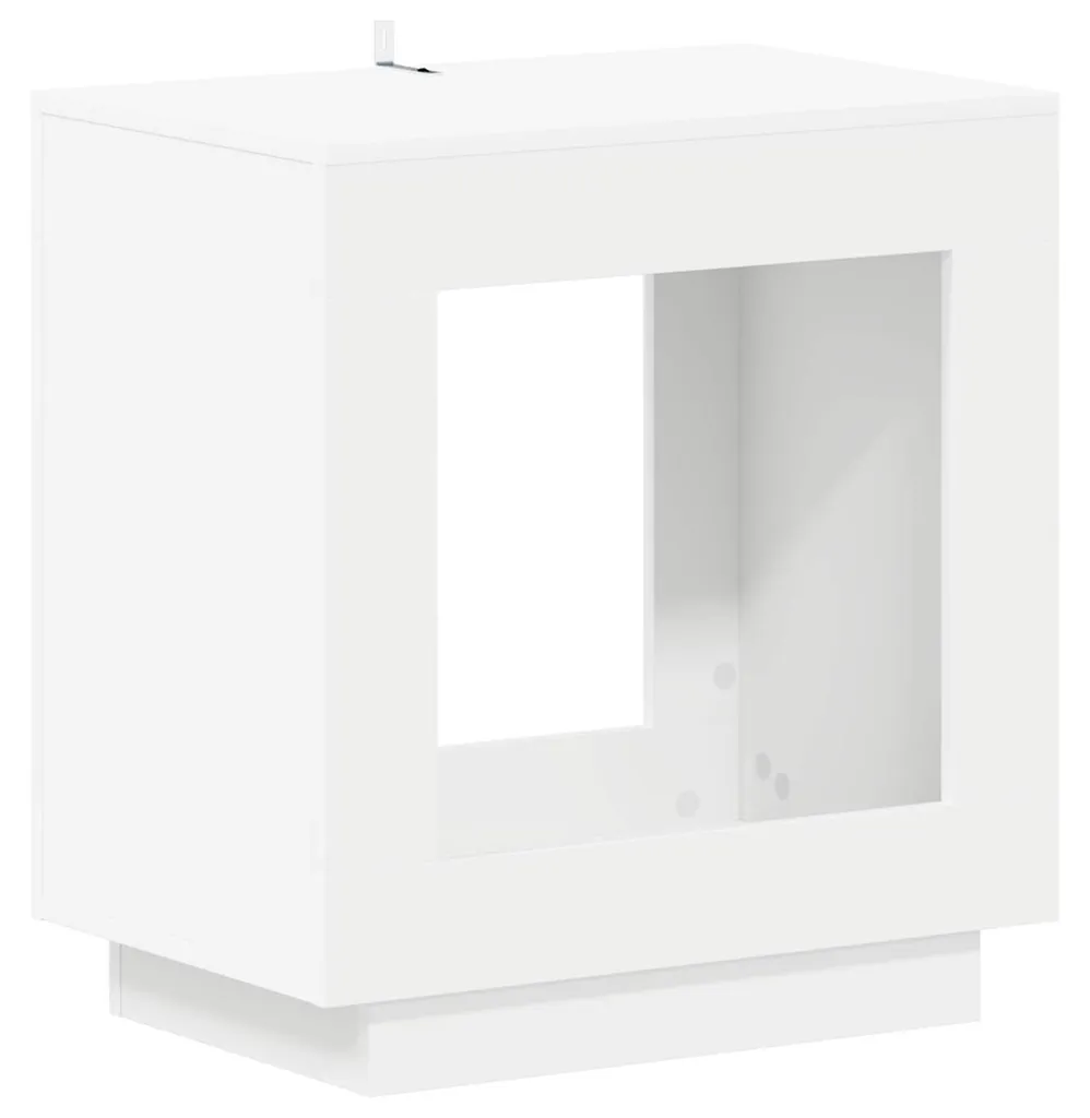 Table d'appoint blanche 60x40x65 cm vidaXL en aggloméré robuste