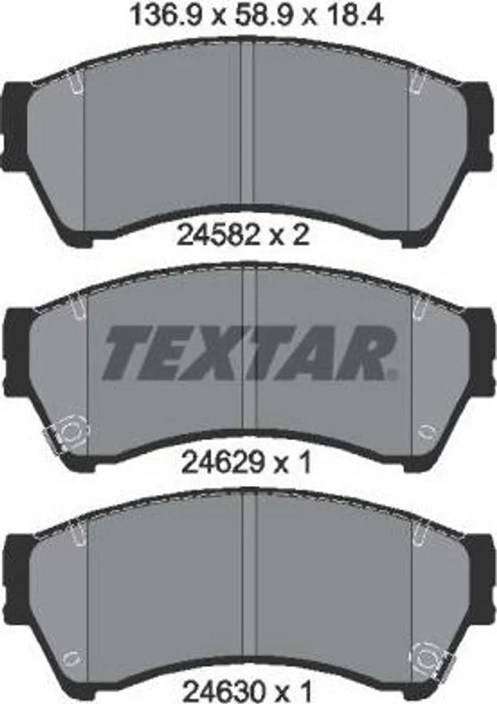 Plaquettes de frein haute performance TEXTAR 2458202 avec montage OE