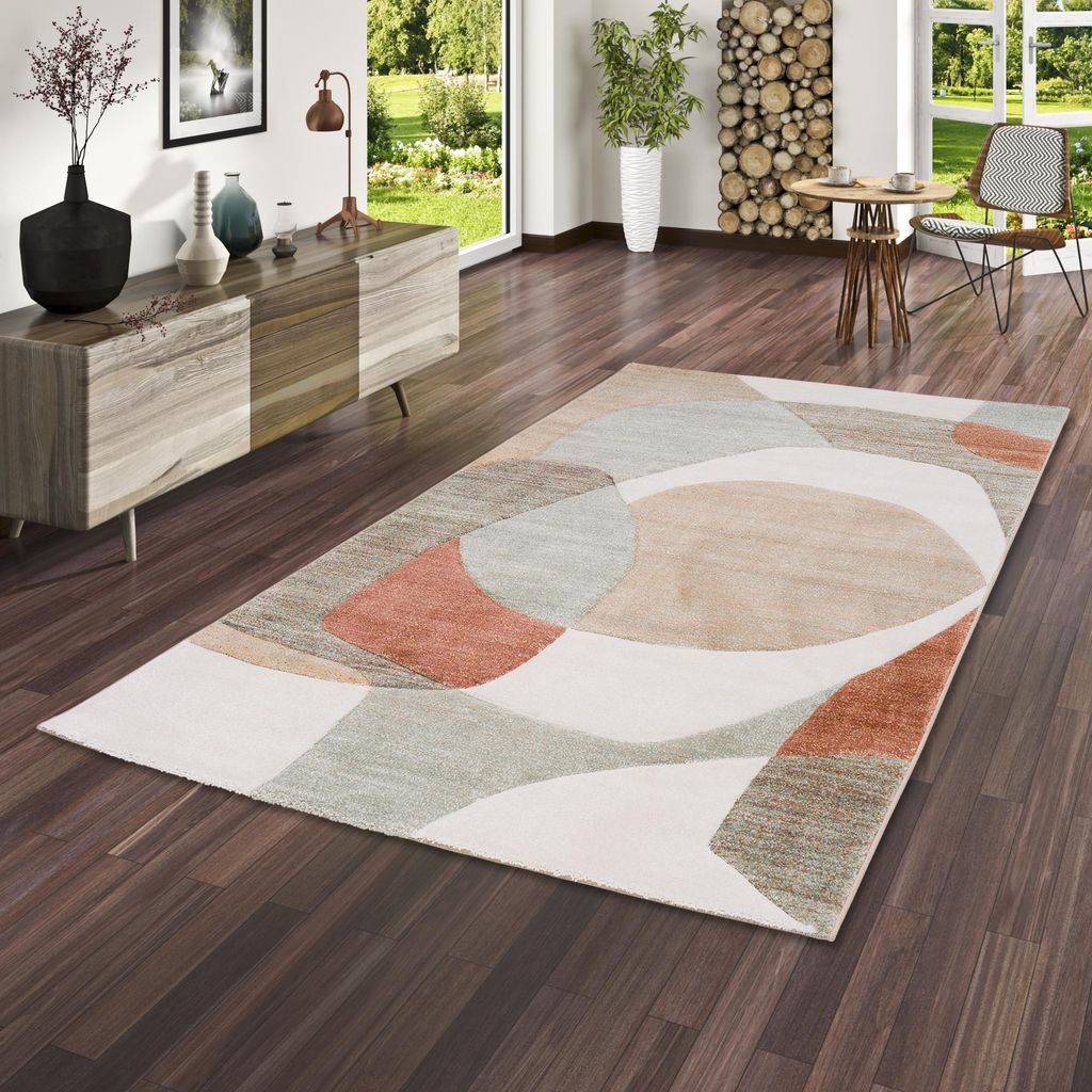 Designer Teppich Maui Beige Grün Modern, Größe:160x230 cm Produktbild 