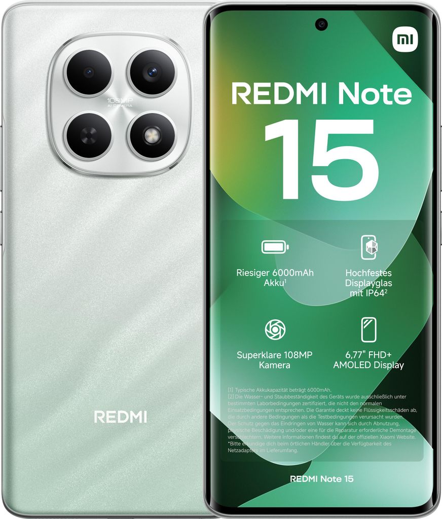 Xiaomi Redmi Note 15 4G 6GB + 128GB Forest Green Smartphone