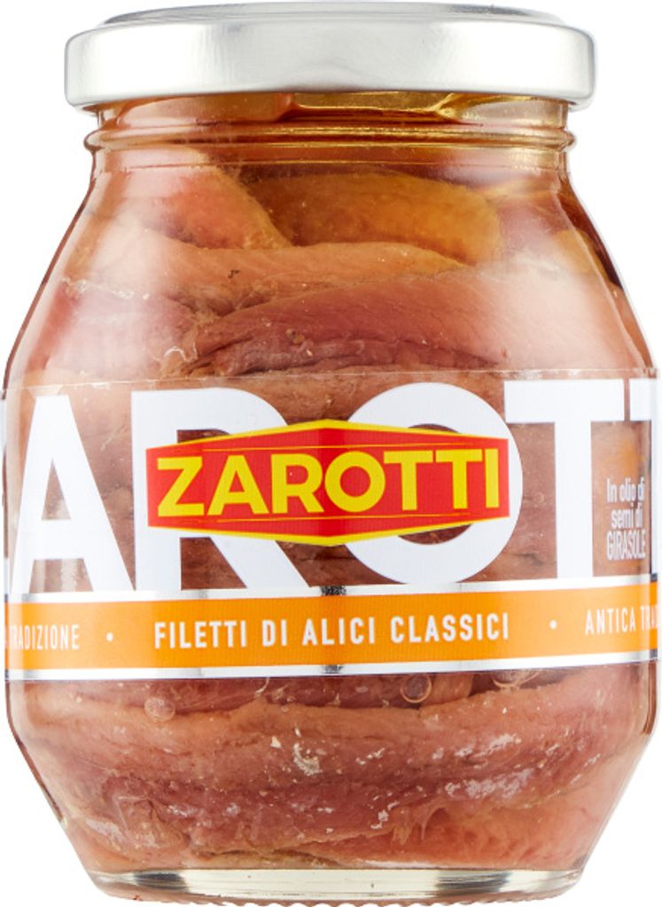 Sardellenfilets in Sonnenblumenöl Filetti Di Alic 140g - Zarotti