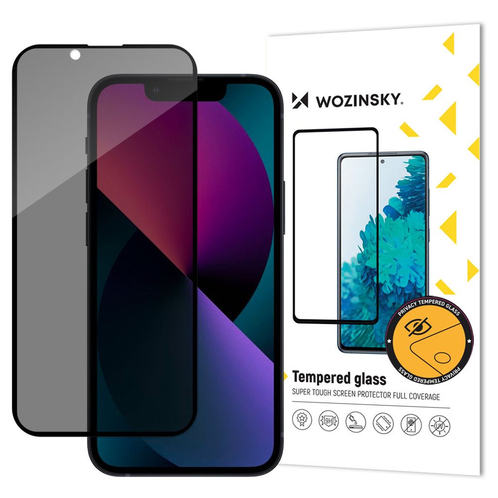 Wozinsky Privacy Glass Panzerglas für iPhone 14 Plus / 13 Pro Max mit Anti Spy Blickschutzfilter