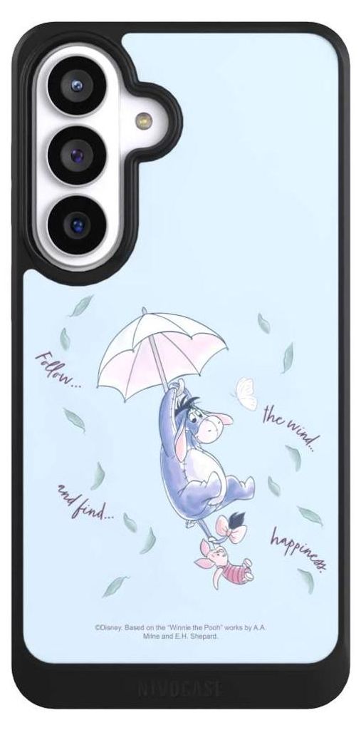 NIVOCASE Hülle für Samsung Galaxy S26+ Handyhülle NIVOcore Case Schwarz Disney Offizielles Lizenzprodukt Winnie Puuh I-Aah