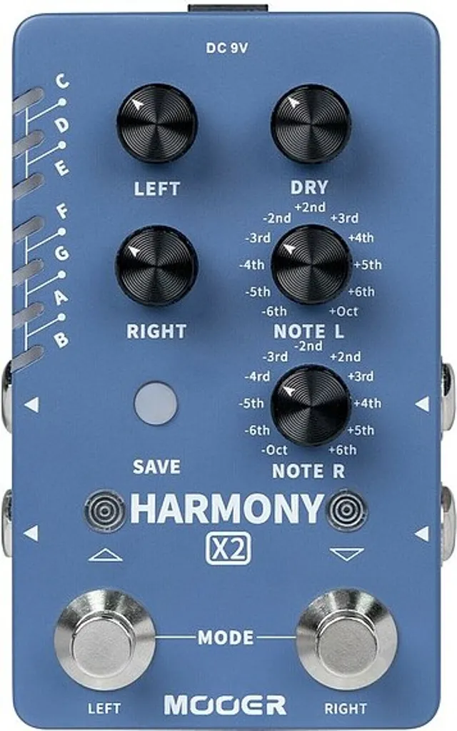 Mooer Harmony X2 Dual pédale d'effet d'harmonie pour guitare
