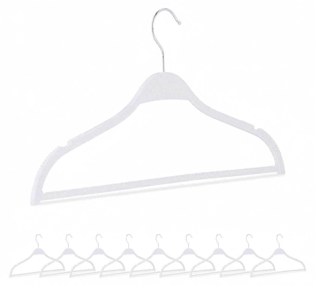 Cinq cintres Relaxdays, lot de 10, paille de blé, Image du produit 