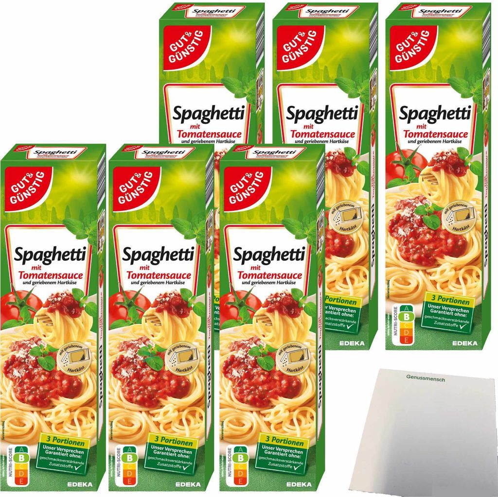 Gut & Günstig Spaghetti mit Tomatensauce und geriebenem Produktbild 