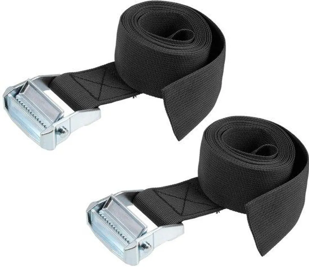 Sangle pour transport de charge 500kg lot de 2 polypropylène 2,5m noir