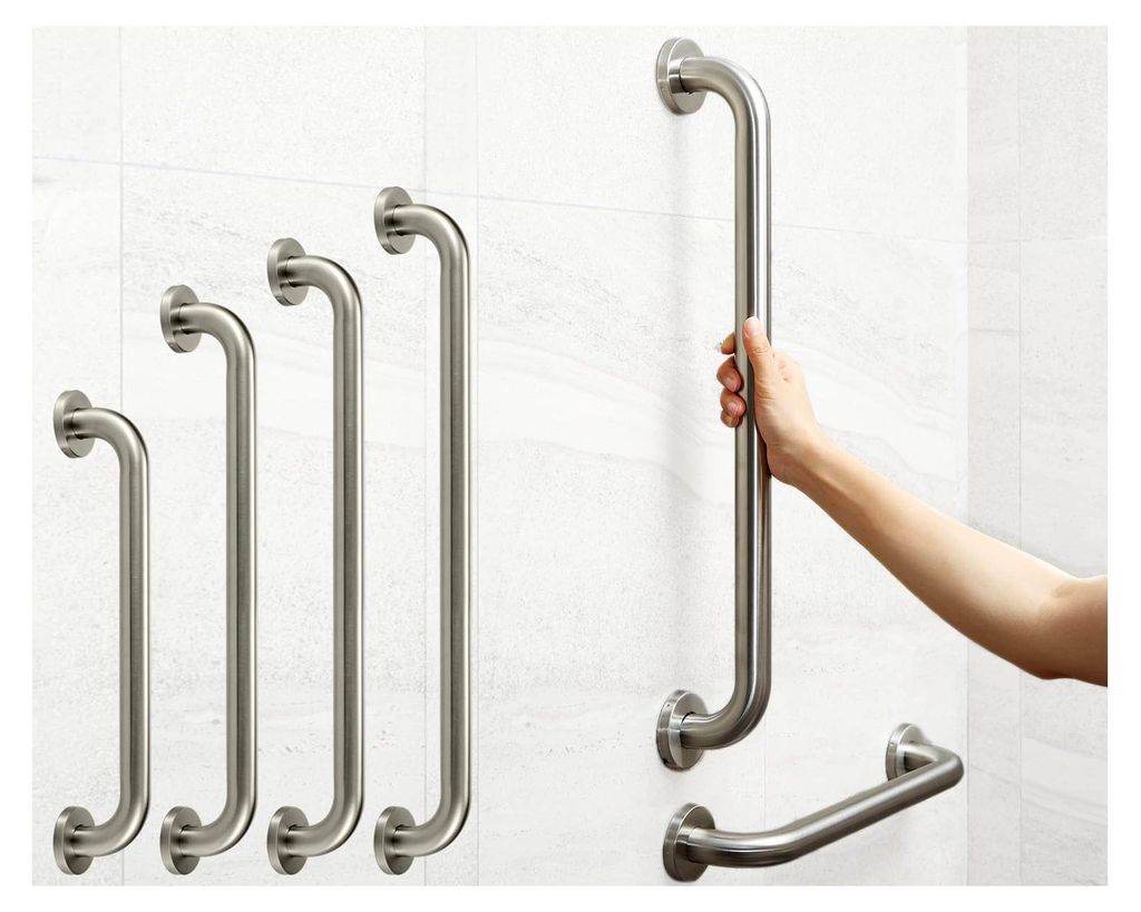 Haltegriff Ø 30mm Edelstahl gebürstet 300mm Handtuchhalter für Senioren Aufstehhilfe Dusche Badewanne
