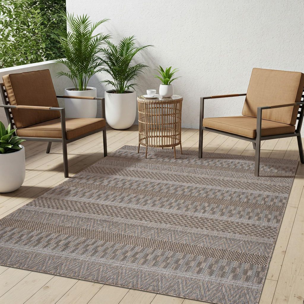 Tapiso Teppich MELISSA Sisal Braun Wohnzimmer Küche 160 x 230 cm