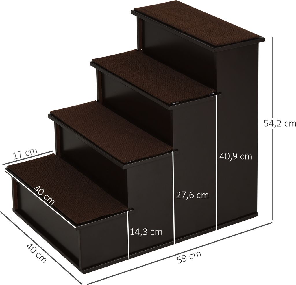 Schody pro domácí mazlíčky D06-078, 4stupňové, s Obrázek produktu 2