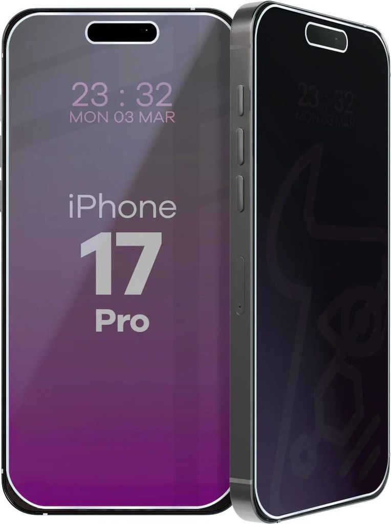 Hybridglas mit Privatschutzfilter für iPhone 17 Pro, Bizon Produktbild 