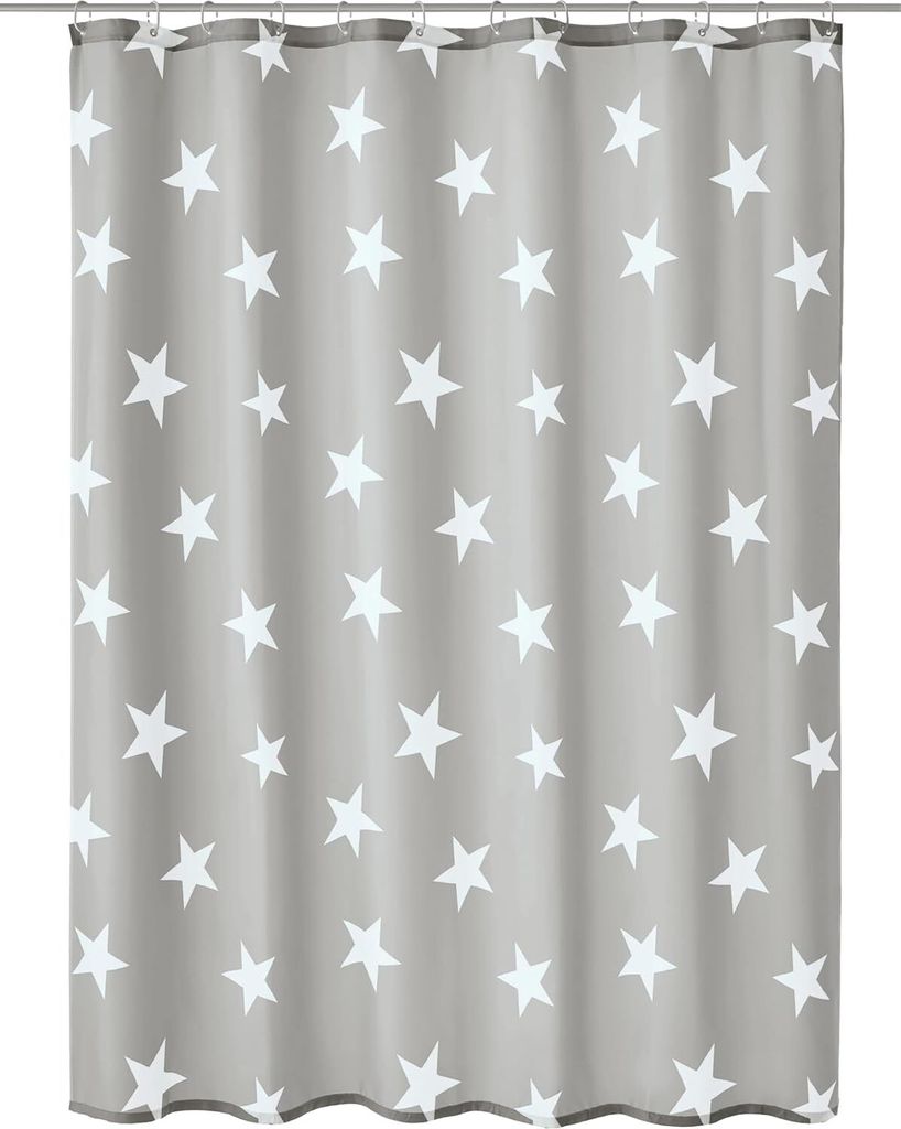 Kleine Wolke Nova, Muster, Polyester, Grau, Weiß, Maschinenwäsche, 40 °C, 1800 mm