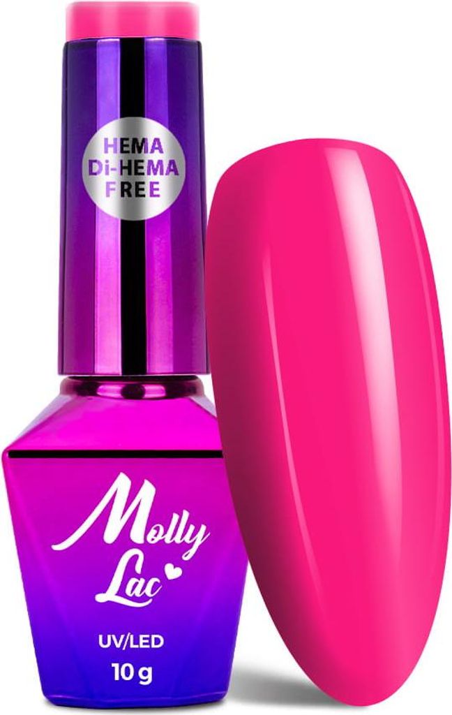 MollyLac Power Flower Pink Tulip HEMA/Di-HEMA-freier Hybrid-Nagellack 10 g Nr. 723