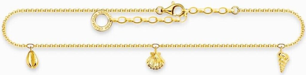 THOMAS SABO Fußkette "Muscheln" Silber vergoldet AK0037-413-
