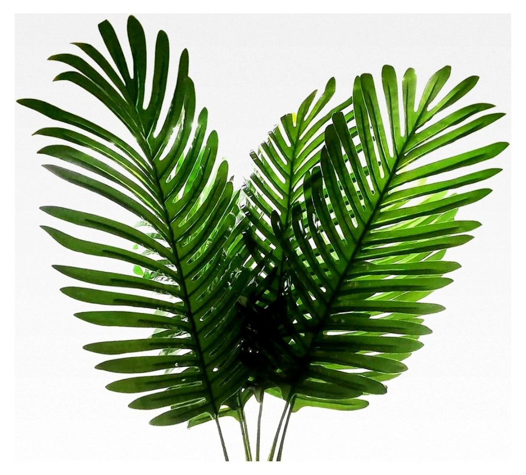 5 Stück künstliche Pflanzenblätter Dekoration große Palme tropische Imitation Farne für Haus Küche Party Blumenarrangement Hochzeit