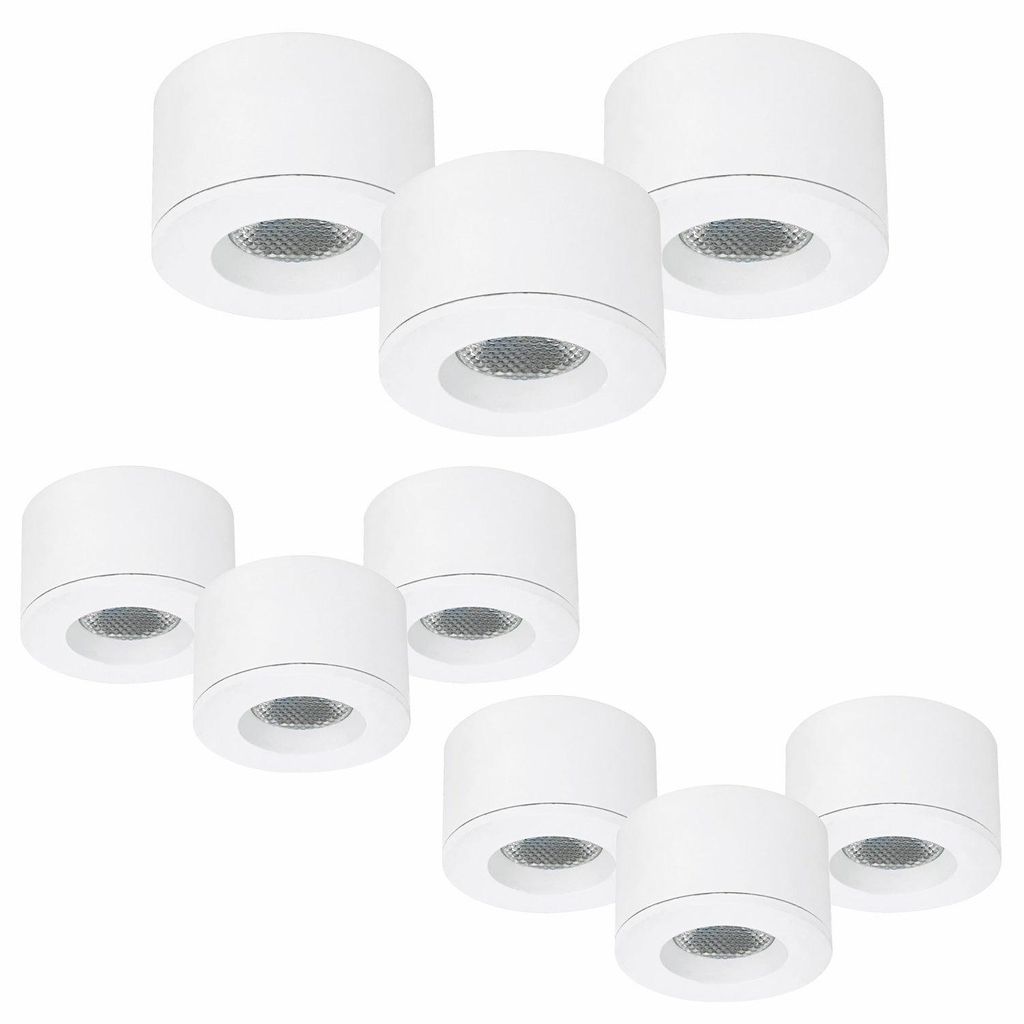 9er Set LED Einbaustrahler Weiß – dimmbar – IP44 – Produktbild 
