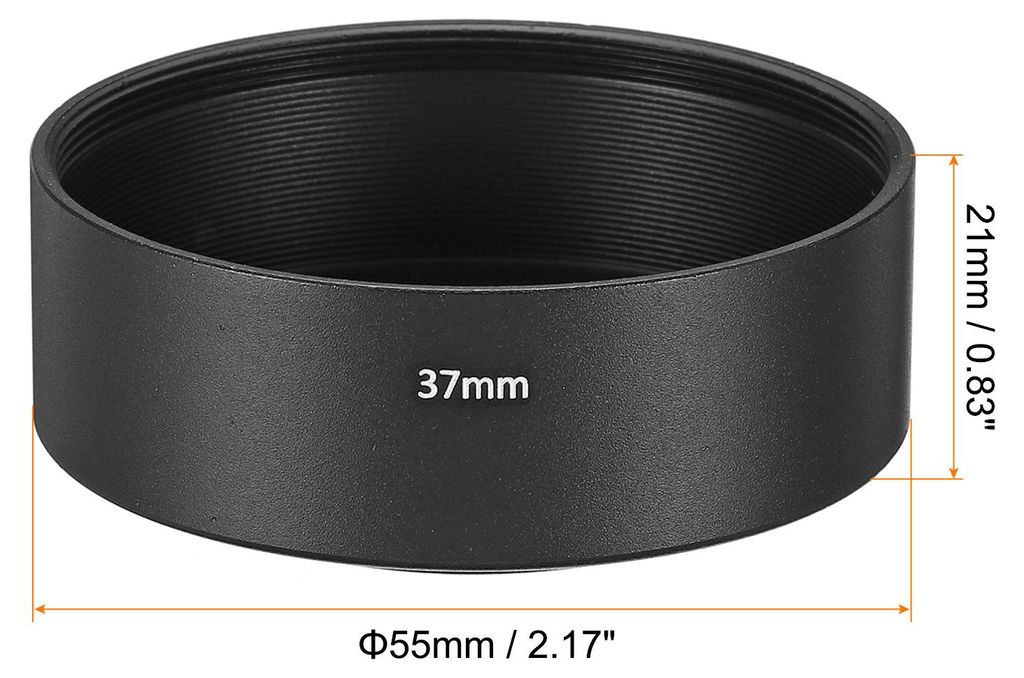 37mm Sonnenblende Standard Focus Mattiert Oberfl?che Antireflektierende Innenhaube mit Reinigungstuch fš¹r Kameraobjektiv Schwarz