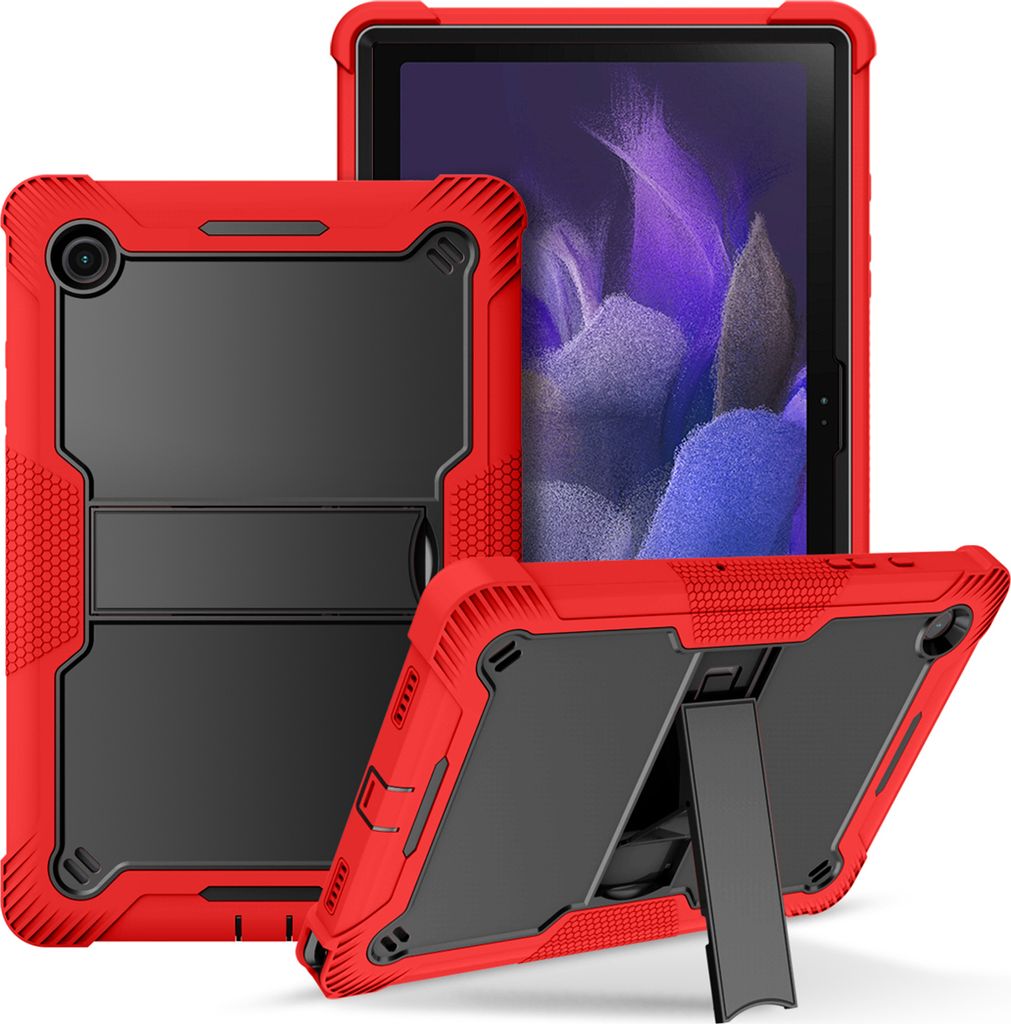 Schutzhülle für Samsung Galaxy Tab A8 10,5" 2021 SM-X200/X205 Robust Hybrid Tablet Hülle mit Ständer Rot