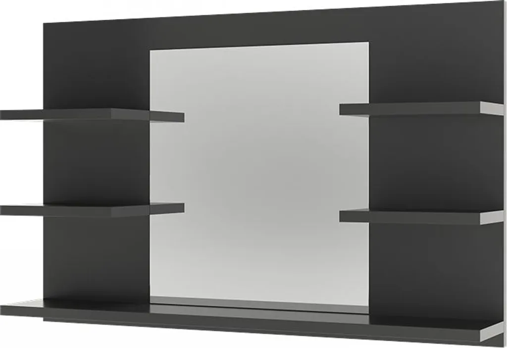 Mobile Specchio Bagno Vicco Wilbur Antracite 78x50cm | Montaggio Rapido