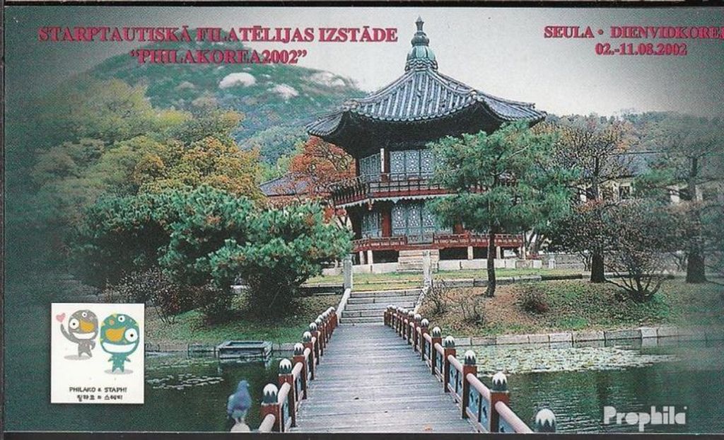 Briefmarken Lettland 2002 Mi 572MH (kompl.Ausg.) Markenheftchen mit 6x 572D postfrisch Autoren