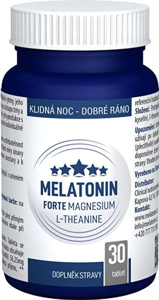 Complément Mélatonine Forte Magnésium L-Théanine pour un sommeil calme