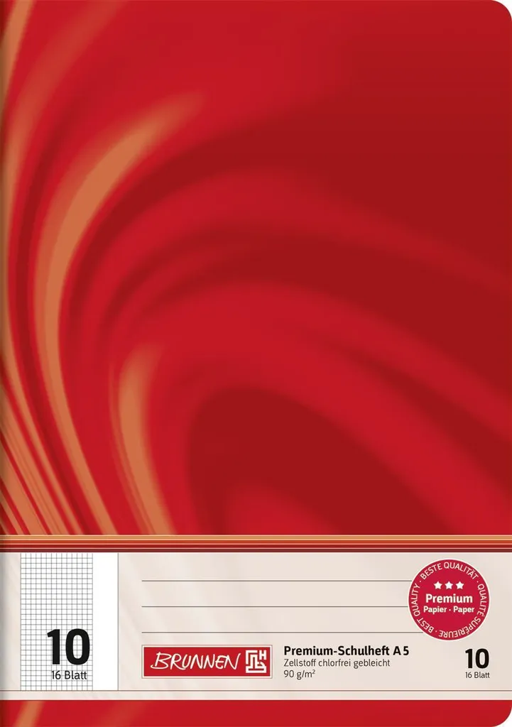 Petit cahier scolaire A5 pour exercices, BRUNNEN Vivendi 16 feuilles pack 25