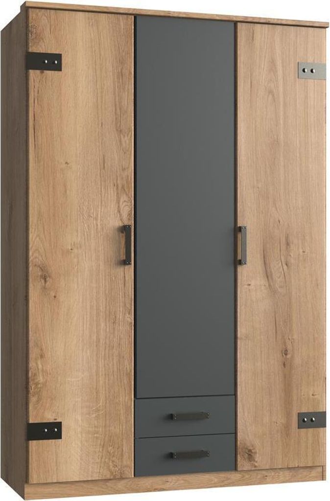 Kleiderschrank Holzschrank Drehtürenschrank Schrank Schlafzimmer "Cheston I"