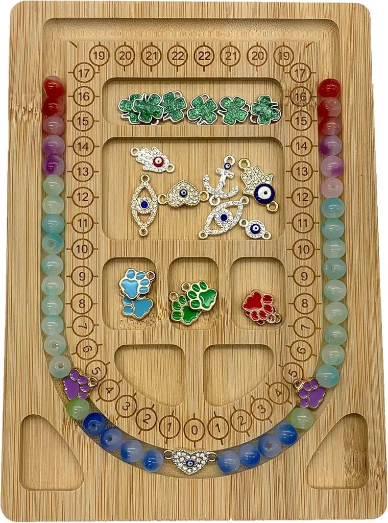Plaque de montage pour perles en bois massif - Design ergonomique