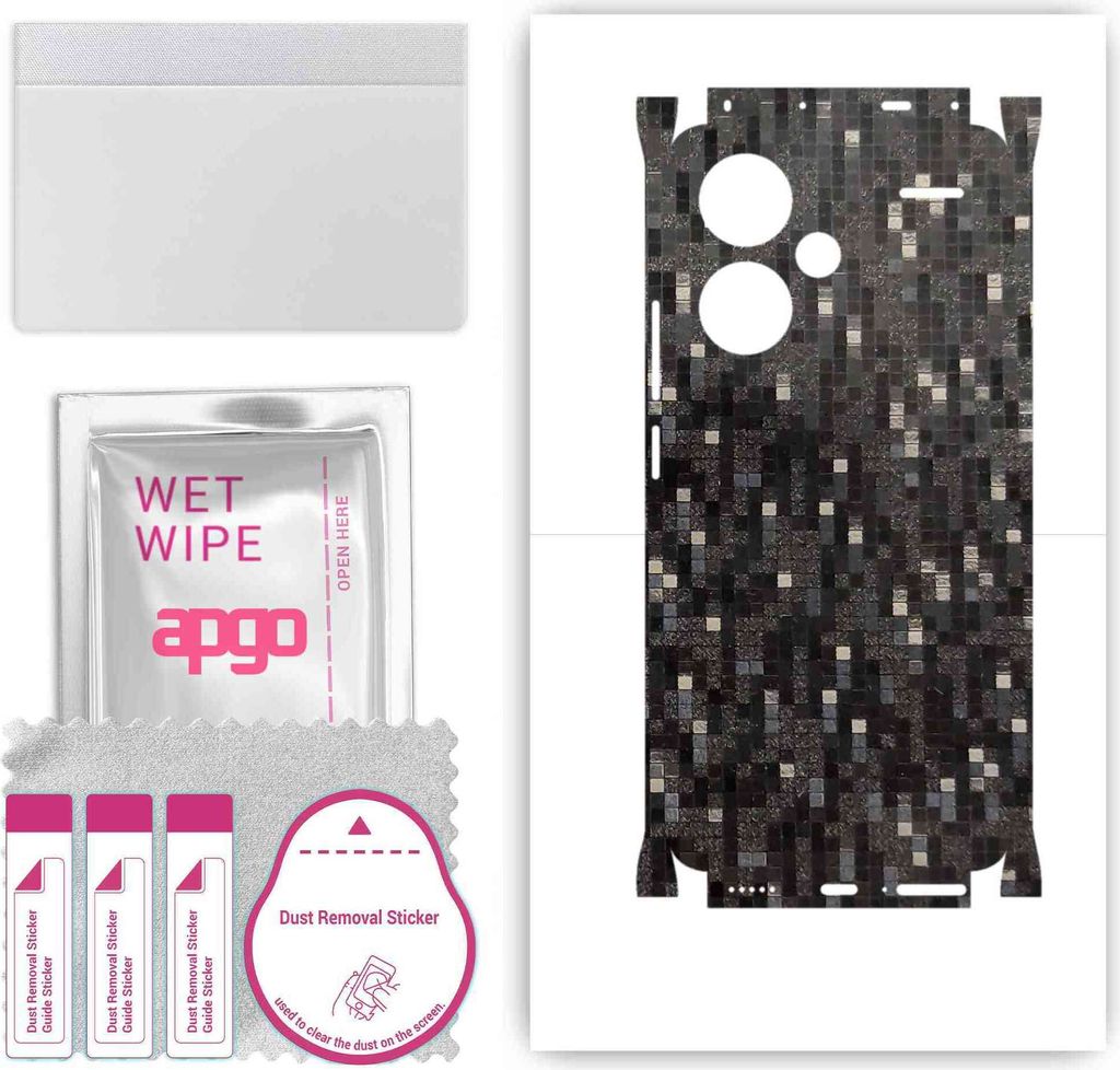 apgo Rückseite + Seiten Schutzfolie, Skin, kompatibel mit Xiaomi Redmi Note 13 Pro+ Plus 5G, Hinten Displayschutzfolie aus Vinylfolie, kratzfest, ...