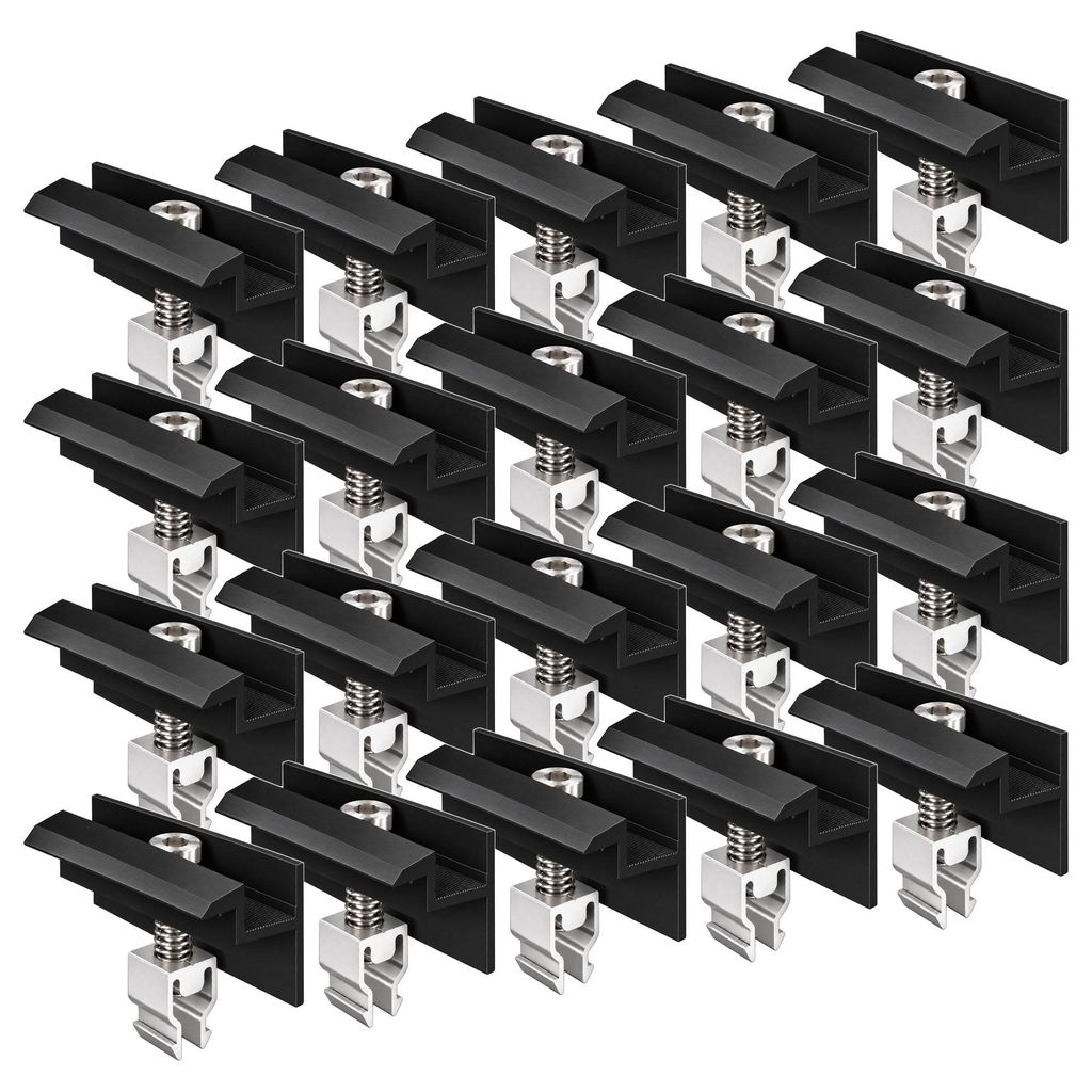 20x Endklemme Klickfix schwarz 30-40mm Solarmodul Halterung Produktbild 