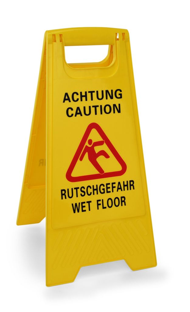 Aufsteller Achtung Rutschgefahr, beidseitig beschriftet, Produktbild 