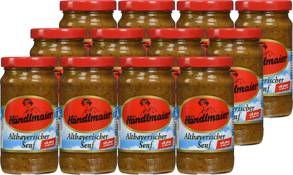 Händlmaier Altbayerischer Senf mit feinem Meerettich 200ml 12er Pack
