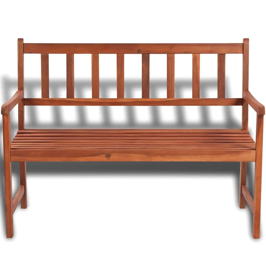 Banc de jardin 120 cm bois massif acacia résistant aux intempéries