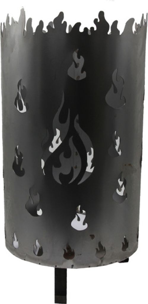 Feuertonne Feuerschale Feuersäule Motiv Flamme Ø 30 x H 50 cm