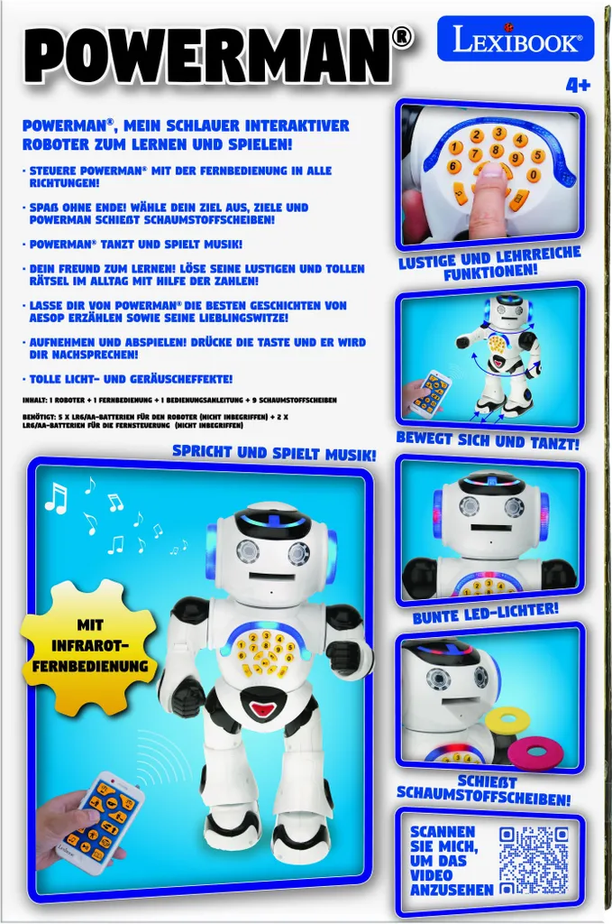 POWERMAN Robot éducatif interactif avec télécommande Lexibook (DE) - 8