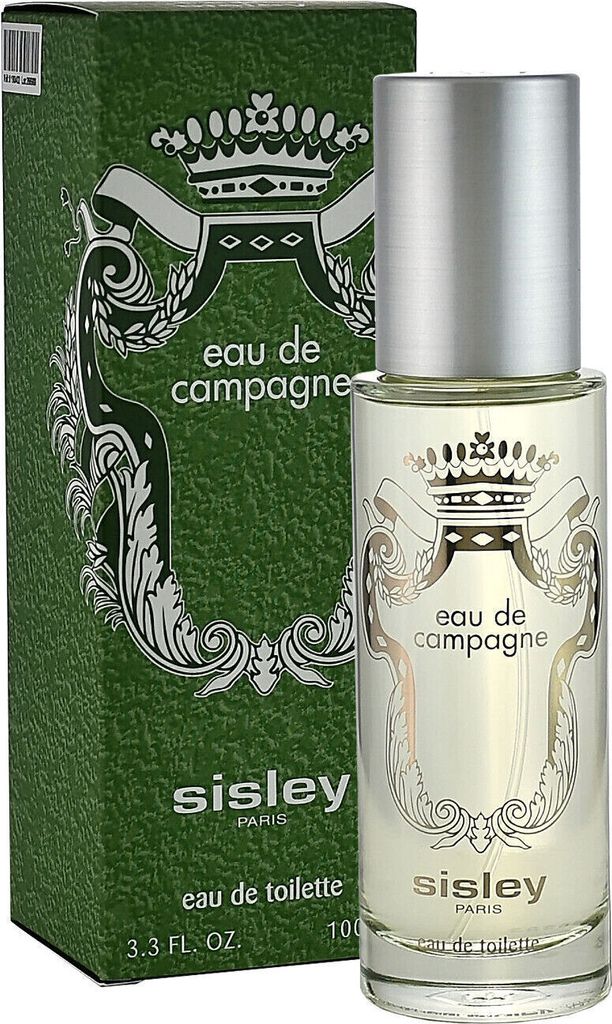 A bottle of Sisley Eau de Campagne Eau de Toilette and its packaging are displayed against a white background.
