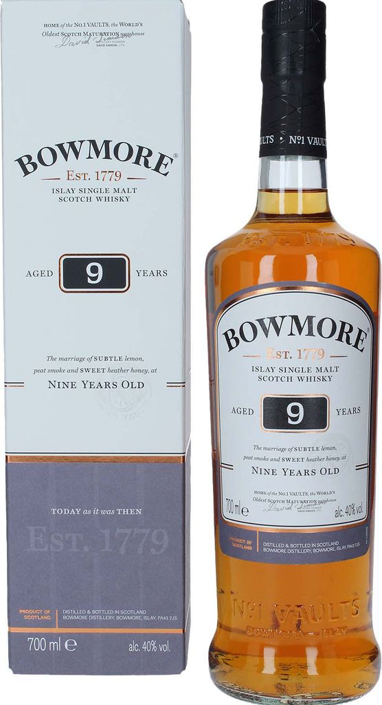 Bowmore 9 Years + Box 700ml 40% Vol.