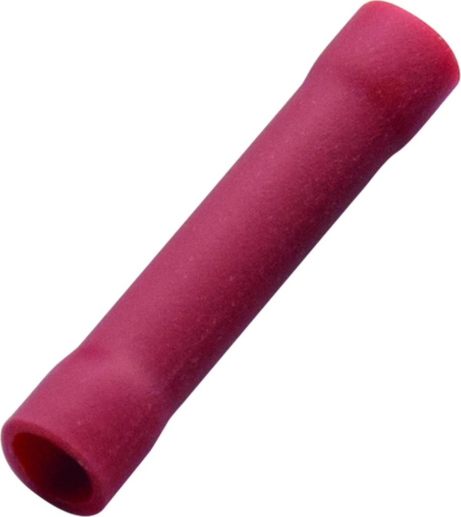 Haupa Stossverbinder rot isoliert 0,5-1,0 PVC, 100 Stk.