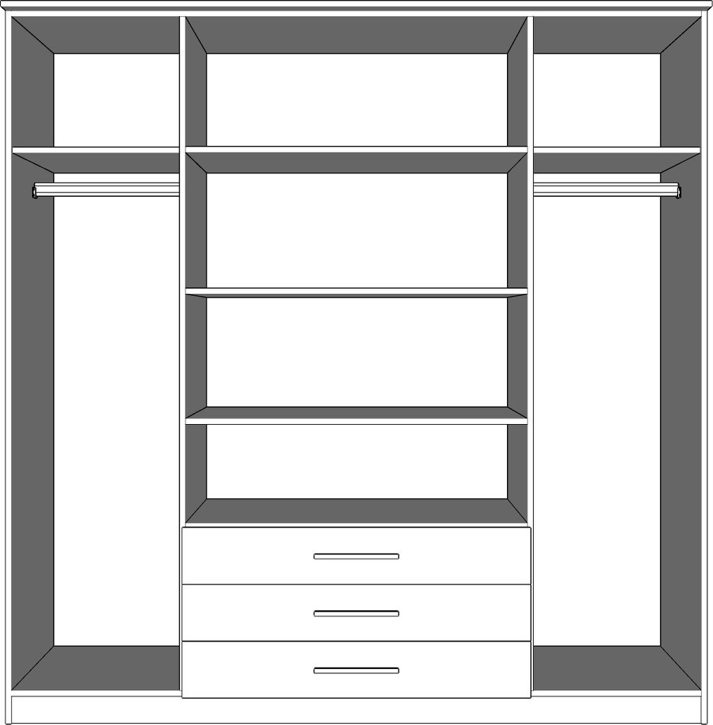 Drehtürenschrank Kleiderschrank Schrank Garderobenschrank Produktbild 5