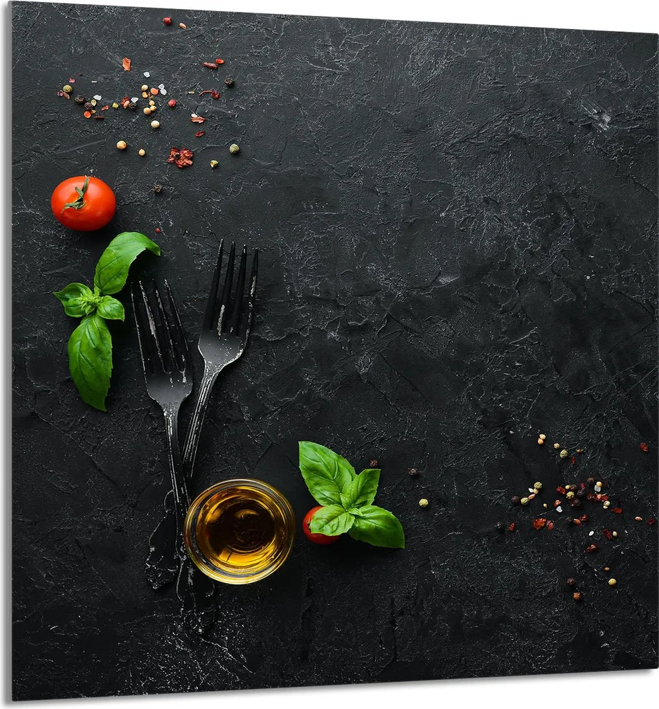 PIATTO IN VETRO PER CUCINA 60x65 ardesia