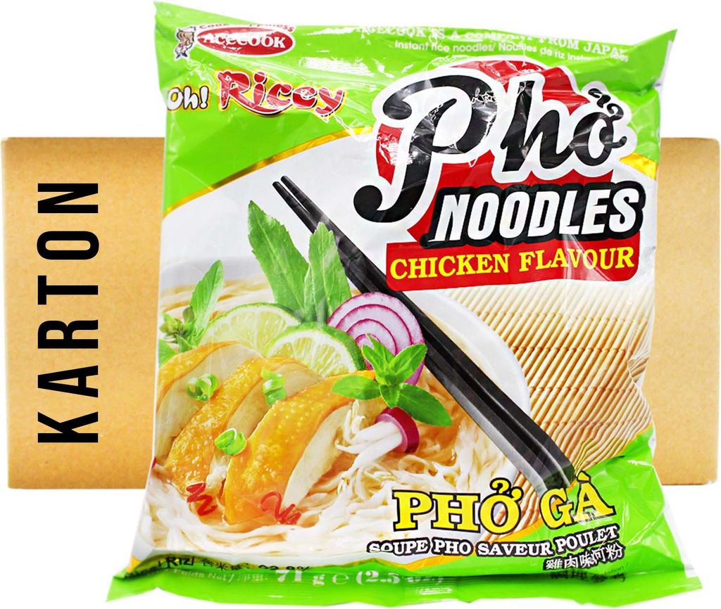 Acecook Instant Reisnudeln mit Huhngeschmack Pho Ga 24x70g