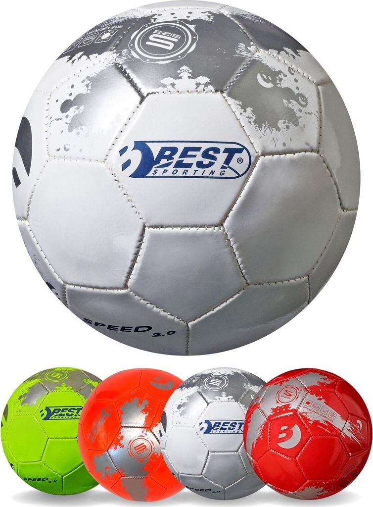 Best Sporting Fußball Speed 2.0 I hochwertiger Ball I bunter Fußball Kinder in Größe 5 I Fussball Kinder mit coolem Design
