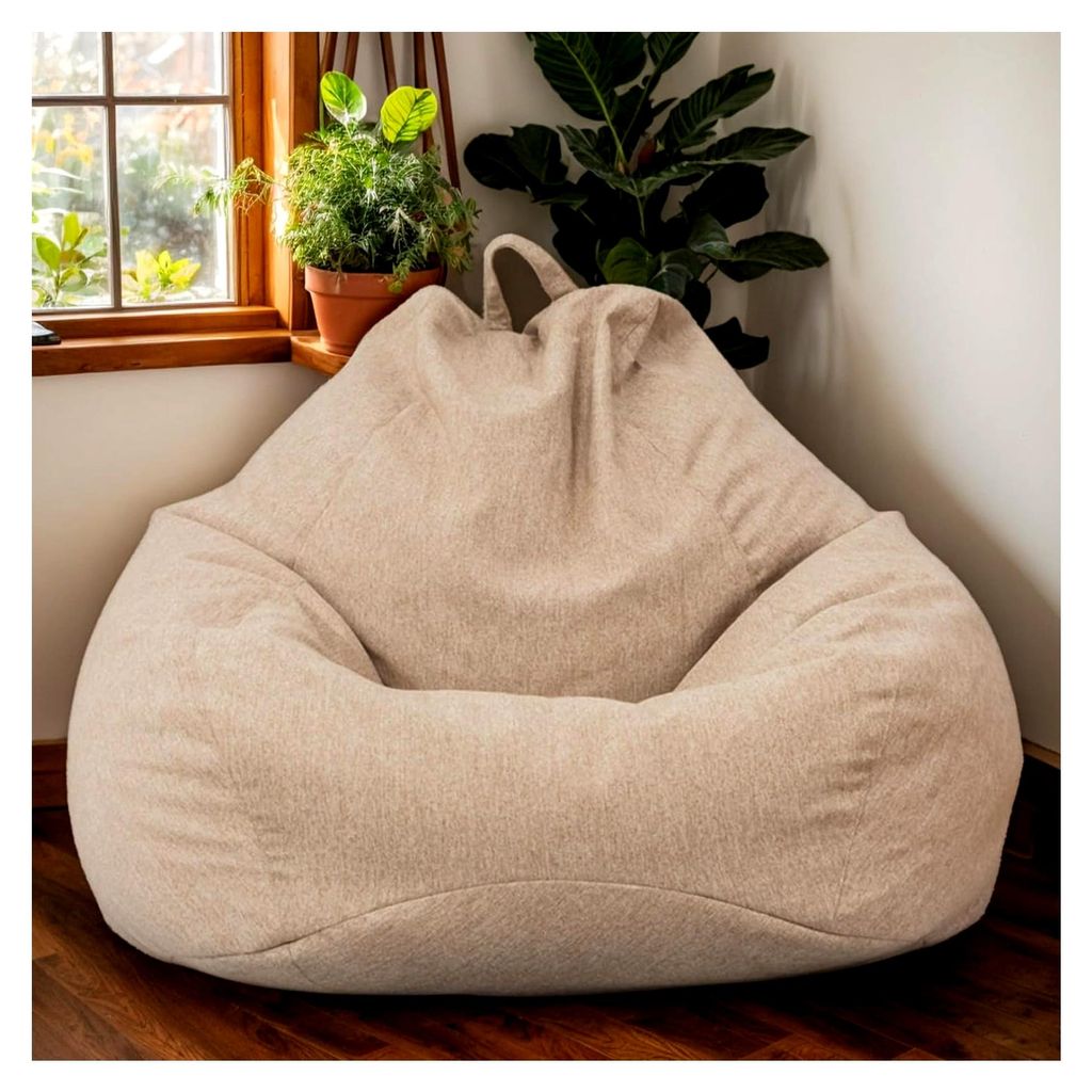 Velours Sitzsackbezug Dehnbar Dick Waschbar Mit Reißverschluss Ohne Füllung Erwachsene Große Sitzsäcke Gaming Pouf Aufbewahrung Von Stofftieren...