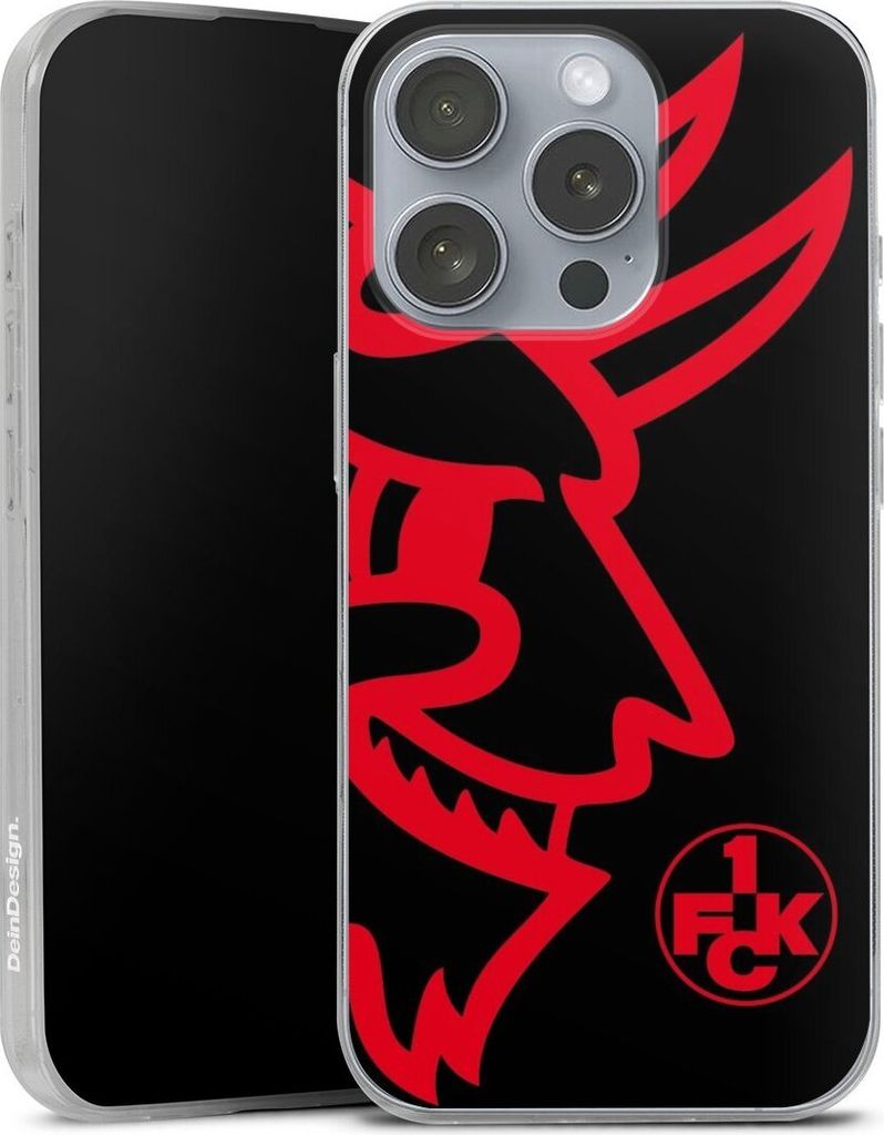 DeinDesign Slim Hülle für Apple iPhone 16 Pro Silikon Case Ultra Dünn Handyhülle 1. FC Kaiserslautern Logo Offizielles Lizenzprodukt