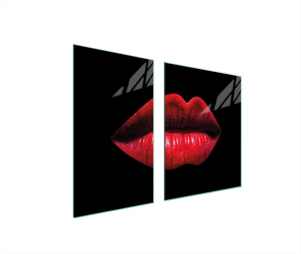 Glasplatte und Schneidebrett 100x52 Mund
