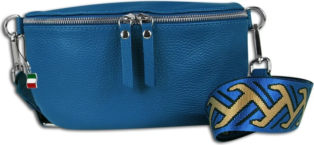 Florence Borsa in Pelle Cintura Blu Multicolore OTF807M | Vera Pelle